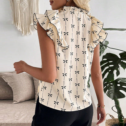 Damen Bluse Floralmuster Rüschendetails Norvielle