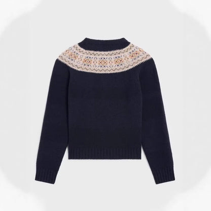 Damen Strickpullover Norweger Muster Norvielle