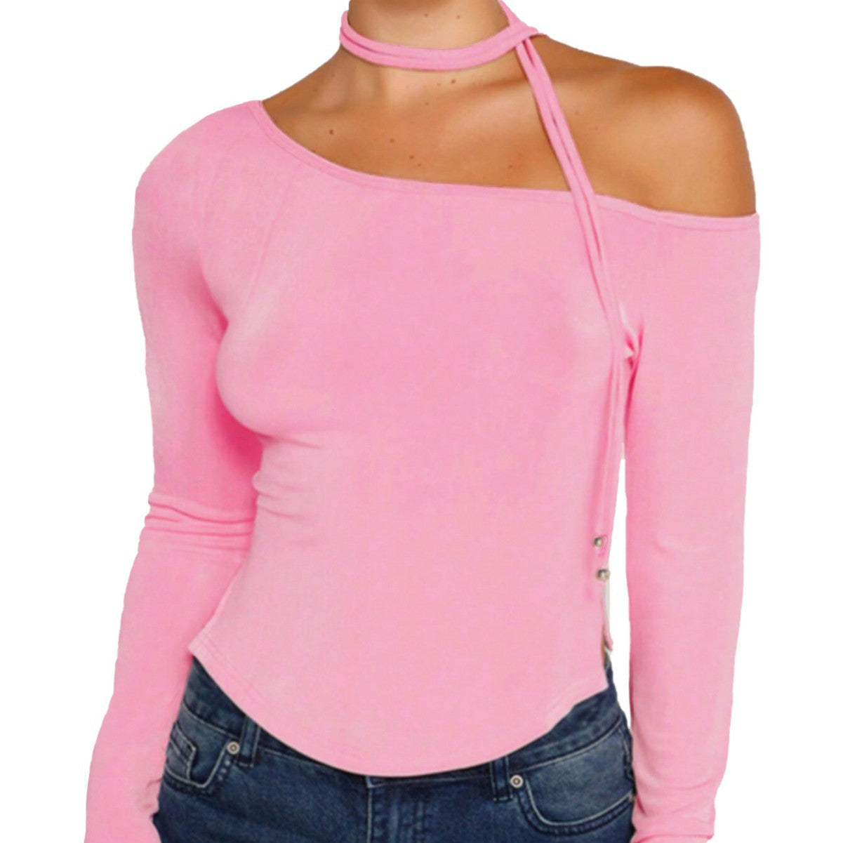 Damen Langarm- Asymmetrisch Bindeband