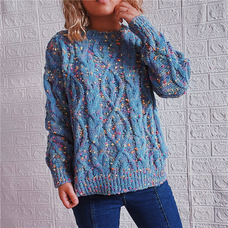 Damen Grobstrickpullover Bunt Norvielle
