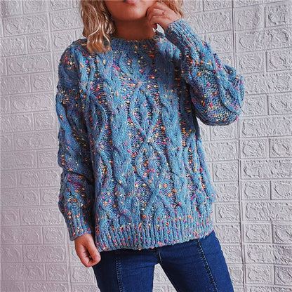 Damen Grobstrickpullover Bunt Norvielle