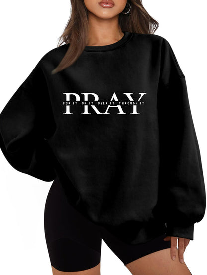 Damen Oversized Sweatshirt mit Aufdruck Norvielle