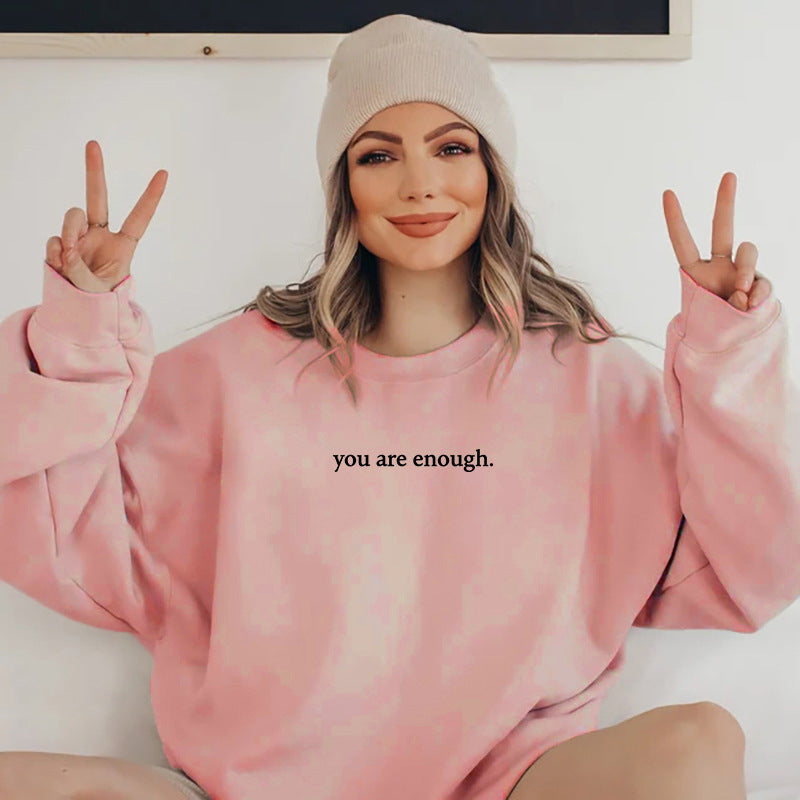 Damen Sweatshirt Inspirierendes Motiv Baumwolle Bequem Grau