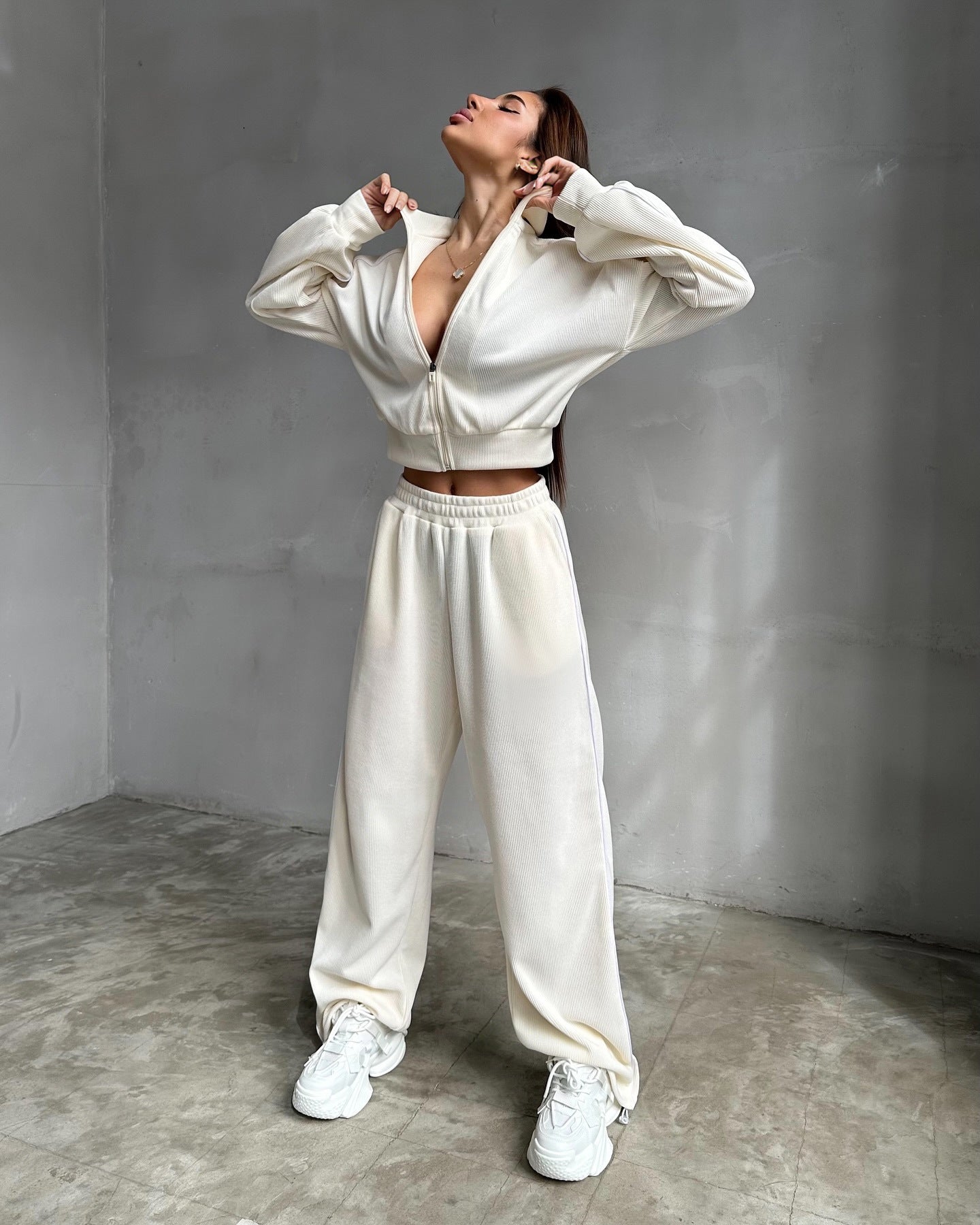 Damen Loungewear-Set mit Kapuze Weites Design Norvielle