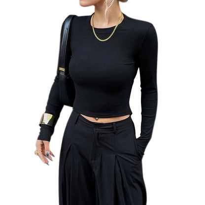 Damen Langarmshirt Rippstruktur Figurbetonter Schnitt Norvielle