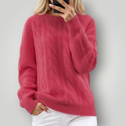 Damen Langarm Strickpullover Warmer Winter