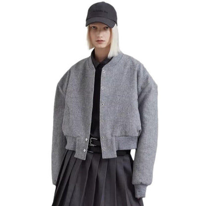Damen Oversized-Jacke Wollmix