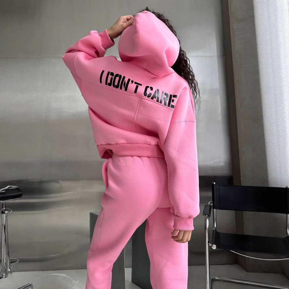 Damen Hoodie Sportlich Norvielle Mit Auffälligem Schriftzug