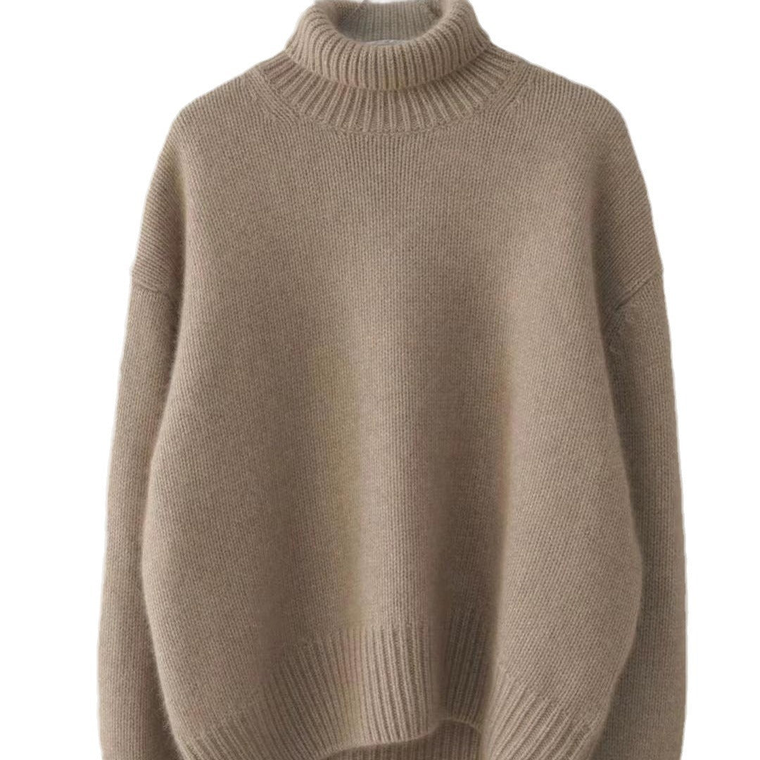 Damen Rollkragenpullover Feinwolle Bequem Norvielle
