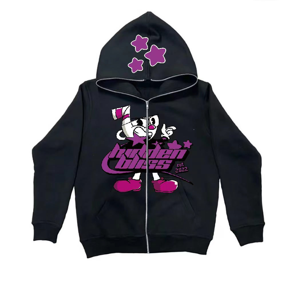 Damen Kapuzenjacke Grafikdesign