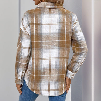 Damen Flanellhemdjacke Karomuster Weich Norvielle