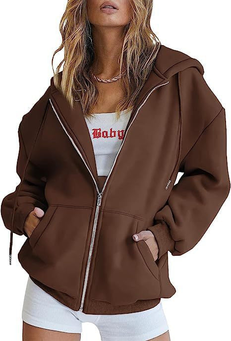 Damen Oversized Kapuzenjacke mit Taschen Norvielle