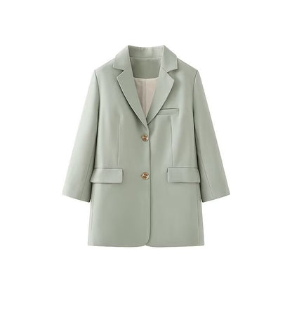 Damen Blazerjacke modisch mit Knöpfen und Taschen