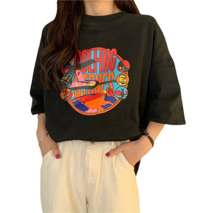Damen T-Shirt-Kleid Lässiger Schnitt Modernes Design