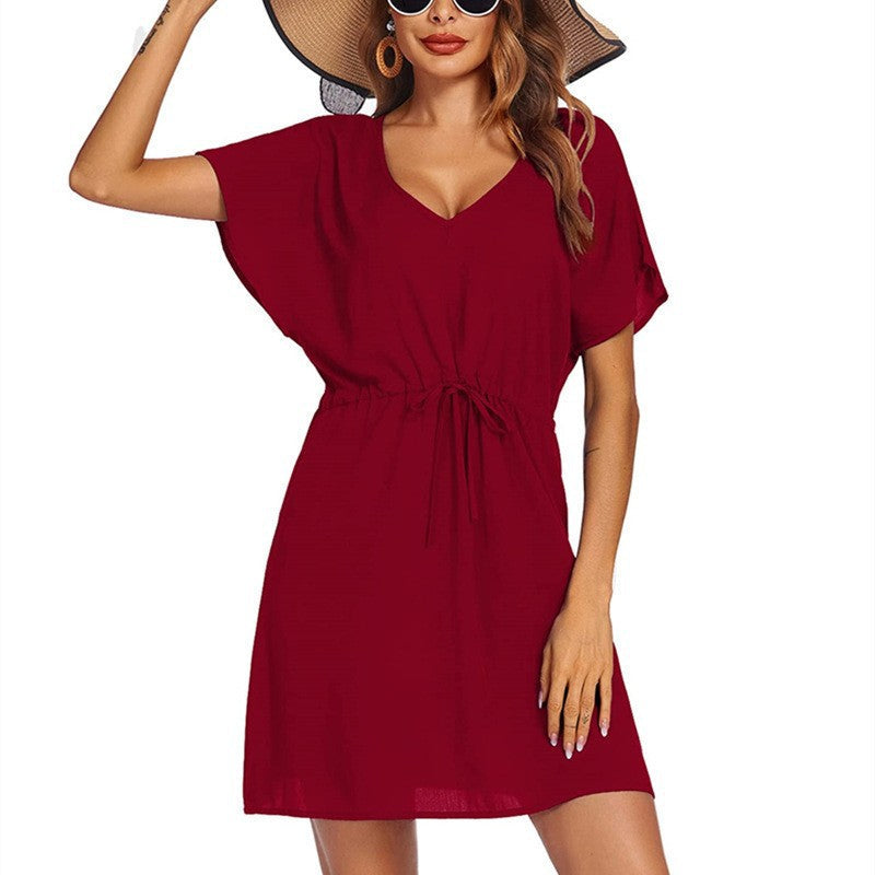 Damen Strandkleid Lässiger Schnitt Norvielle