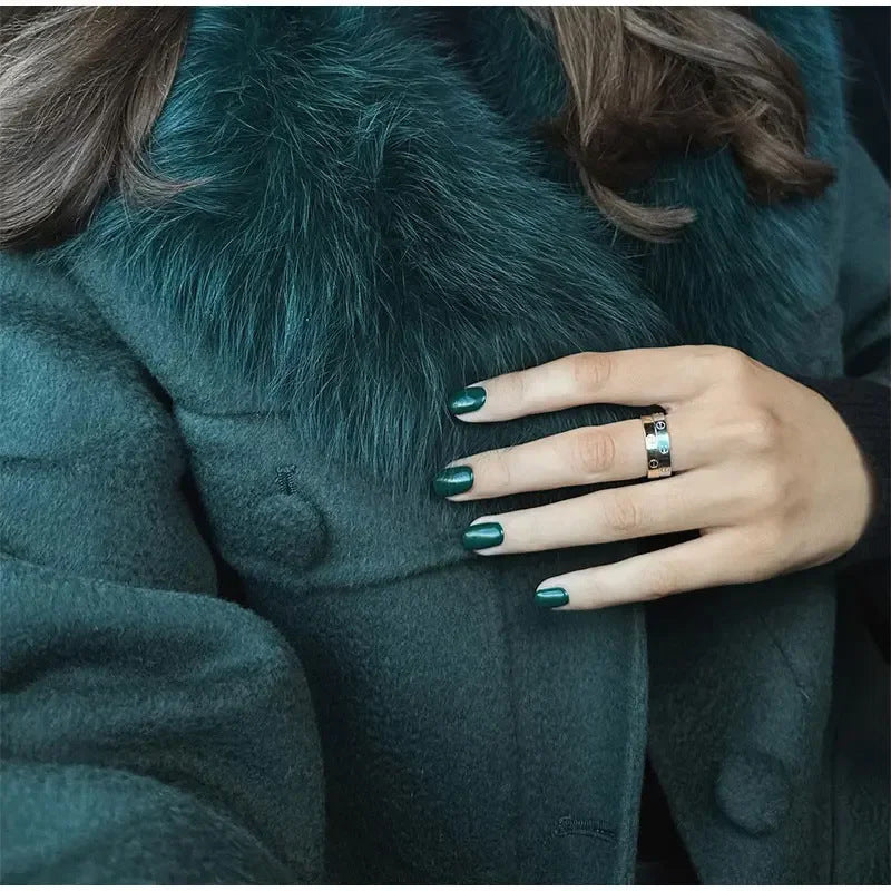 Damen Winterjacke Abnehmbarer Kunstfellkragen Norvielle
