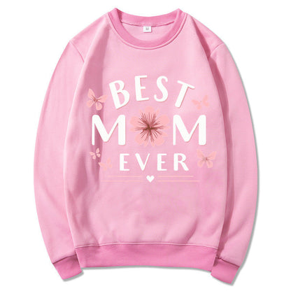 Damen Sweatshirt Florales Design Weich Rosa