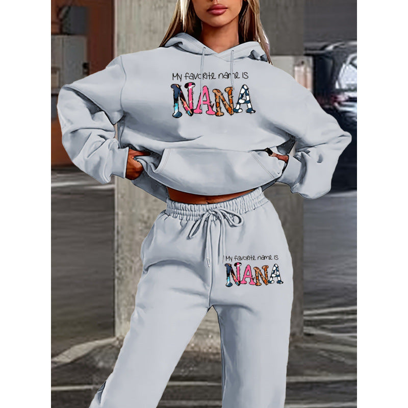Damen Jogginganzug Bequem Mit Schriftzug Norvielle
