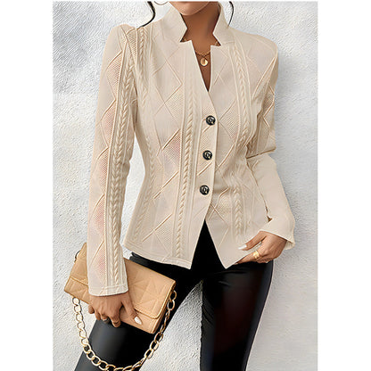 Damen Strickjacke Knopfverschluss Norvielle