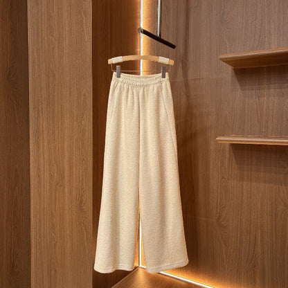 Damen Weite Stoffhose Elastischer Bund