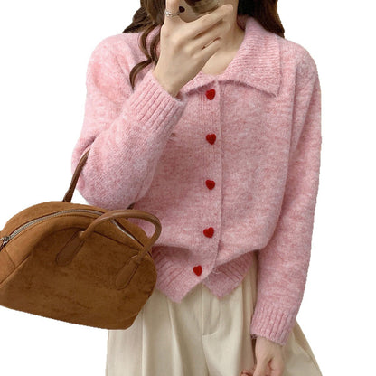 Damen Strickcardigan mit Herzen Norvielle