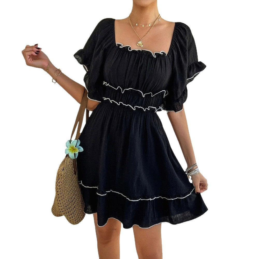 Damen Sommerkleid Rüschendetails Norvielle