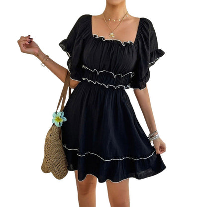 Damen Sommerkleid Rüschendetails Norvielle