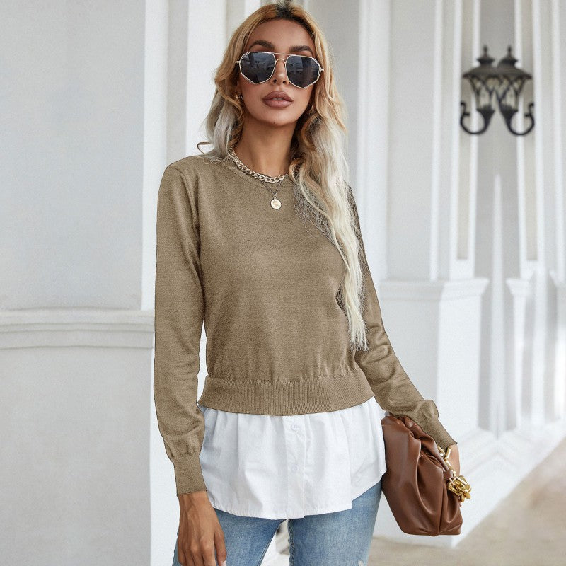 Damen Strickpullover mit Bluse Norvielle