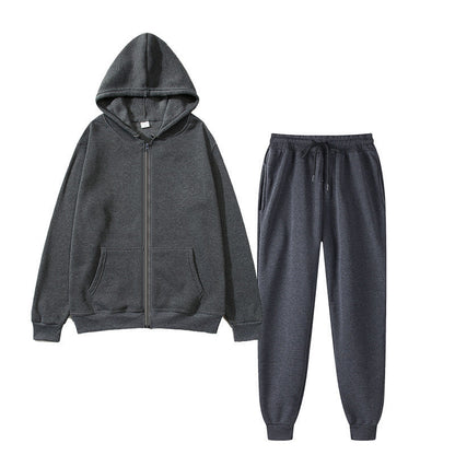 Damen Kapuzenpullover Set Bequem Reißverschluss