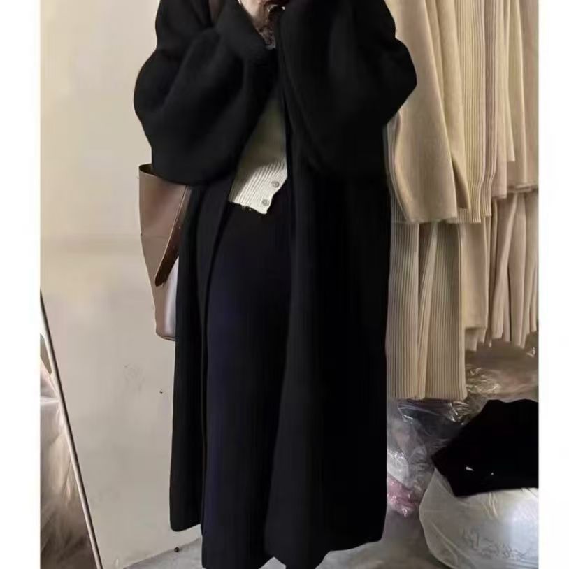 Damen Oversized Strickjacke Norvielle Wollig Warm