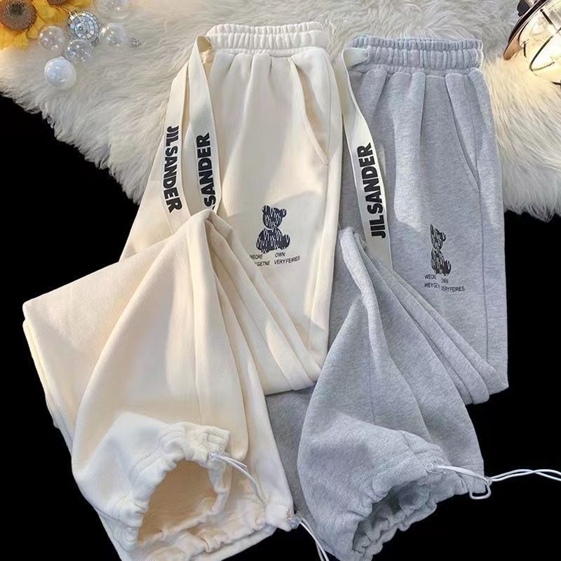 Damen Sweatpants Elastischer Bund Norvielle Bequem Schwarz - Norvielle