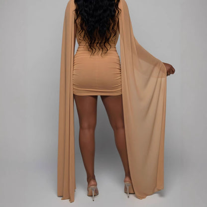 Damen Wickelkleid Fließender Stoff Elegantes Design