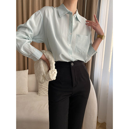 Damen Bluse mit Knöpfen aus Baumwolle Elegantes Design Weiß