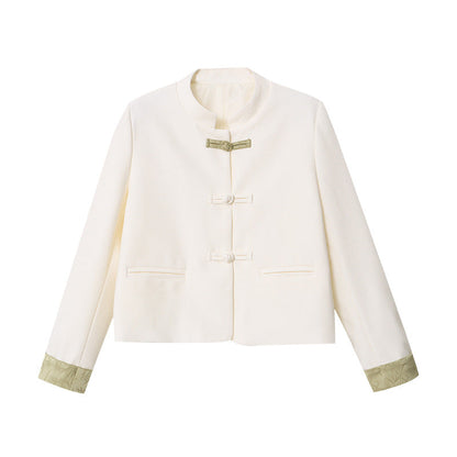Damen Kurzjacke Dekorative Knöpfe Norvielle