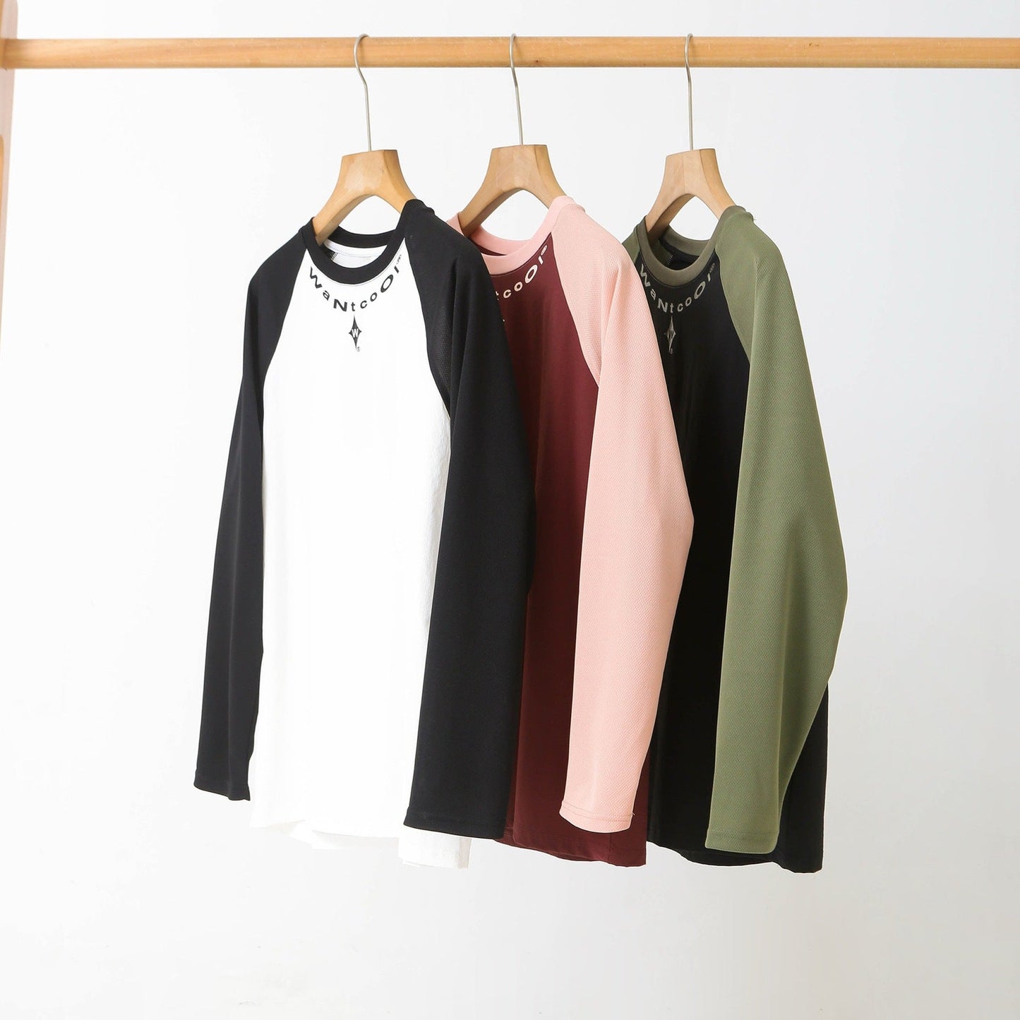 Damen Sport Langarmshirt Raglanärmel Baumwolle