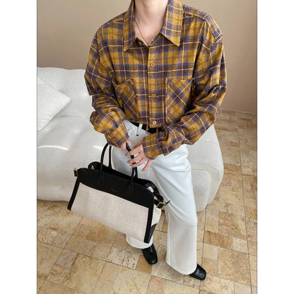 Damen Karohemd Oversized Brusttaschen Norvielle - Norvielle
