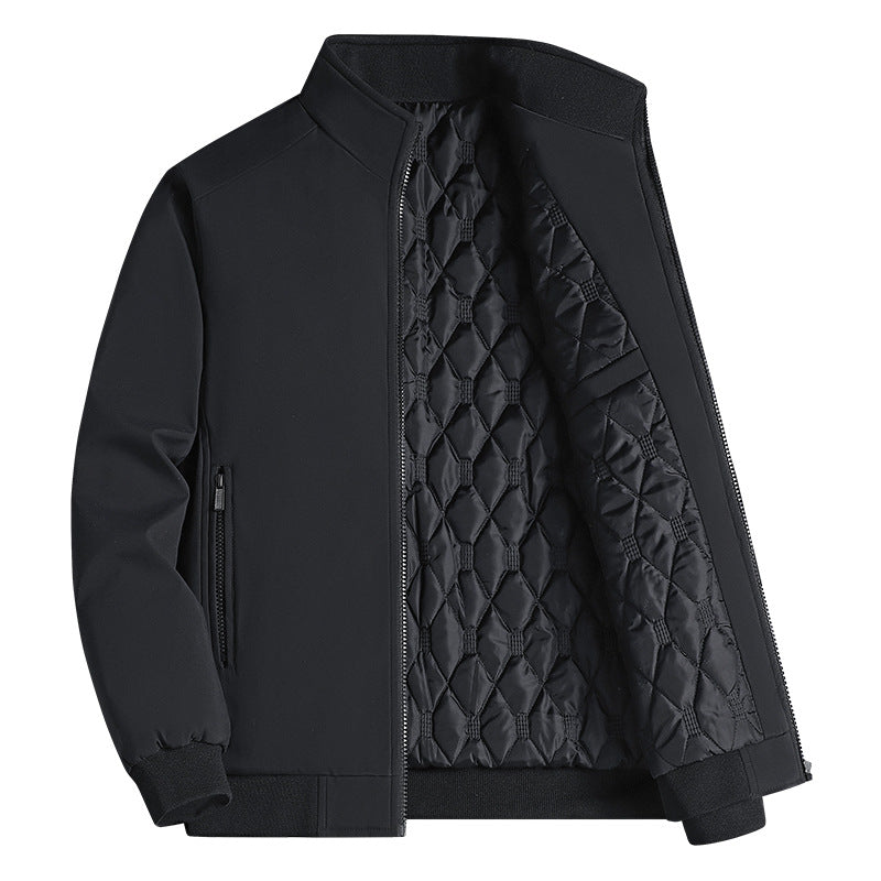 Herren Steppjacke Slim Fit Diamantmuster Leicht