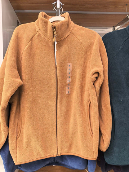 Damen Fleecejacke Hochkragen Seitentaschen Norvielle