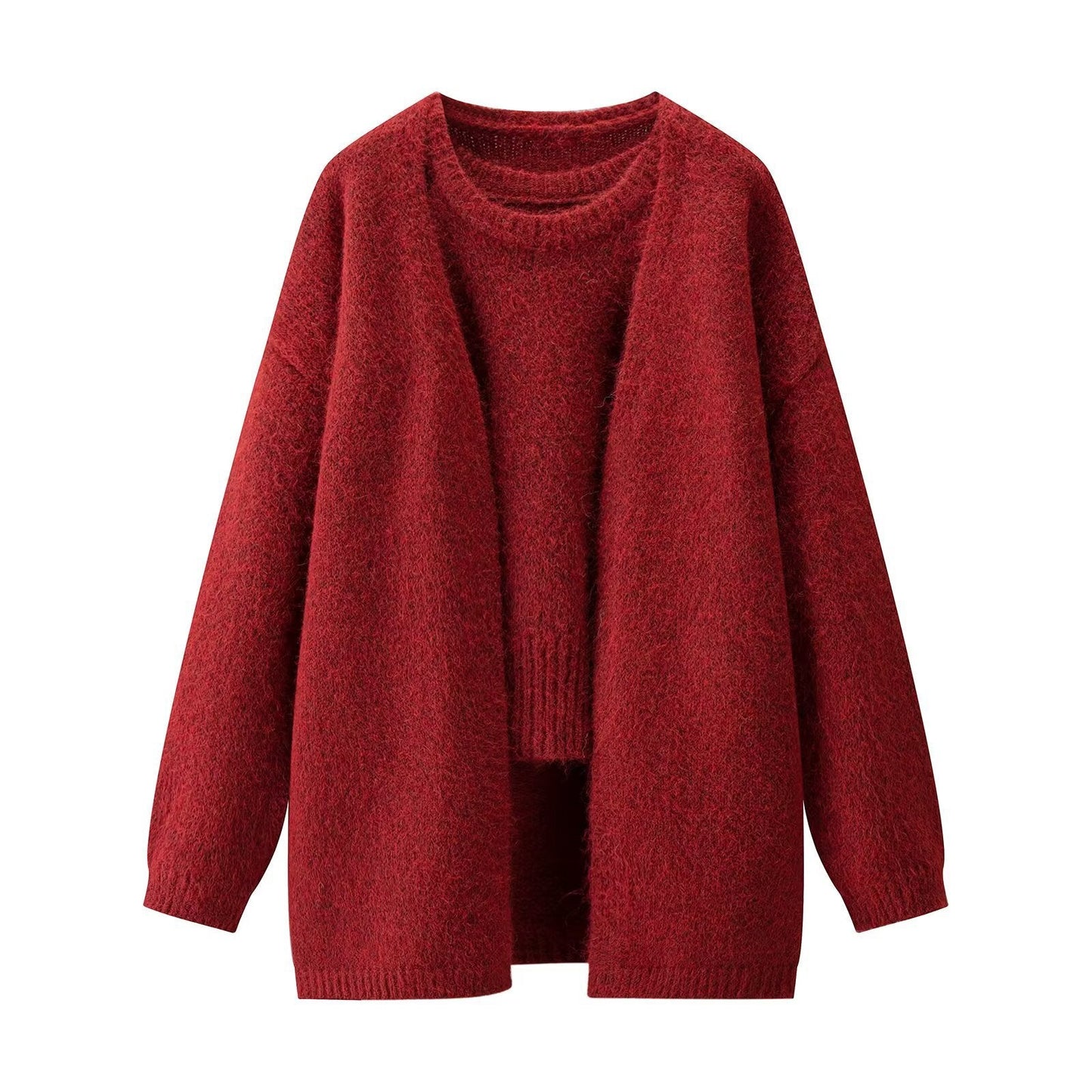 Damen Strickmantel Weich Norvielle Elegantes Design