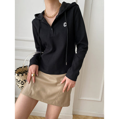 Damen Kapuzenpullover Norvielle Lässig Mit Knopfleiste Beige - Norvielle