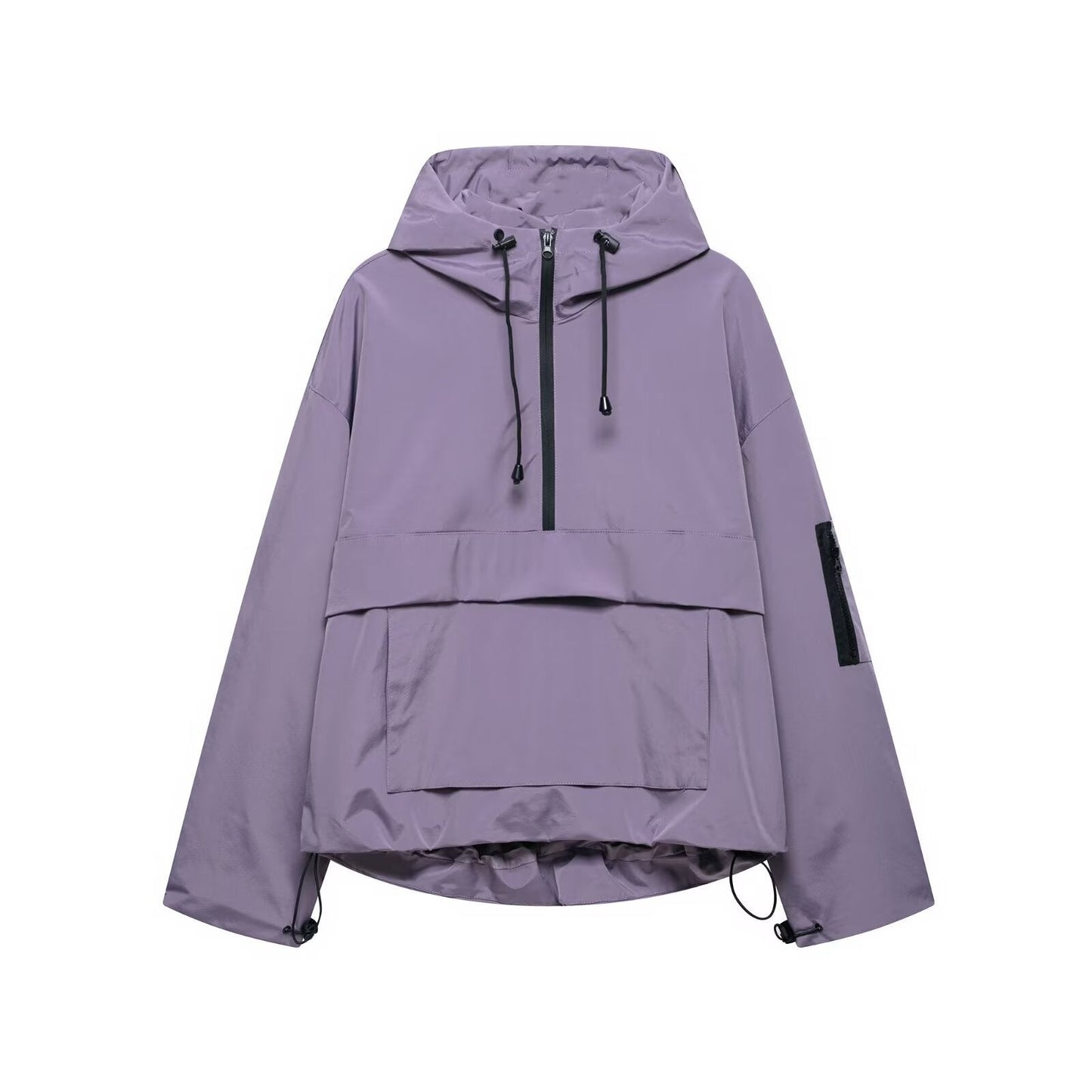 Damen Windjacke Verstellbares Kapuzenjacke Funktionsjacke Mit