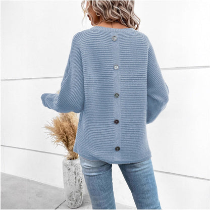 Damen Strickpullover V-Ausschnitt Kontrasttexturen Norvielle