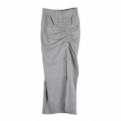 Damen Midirock Raffung Elegant