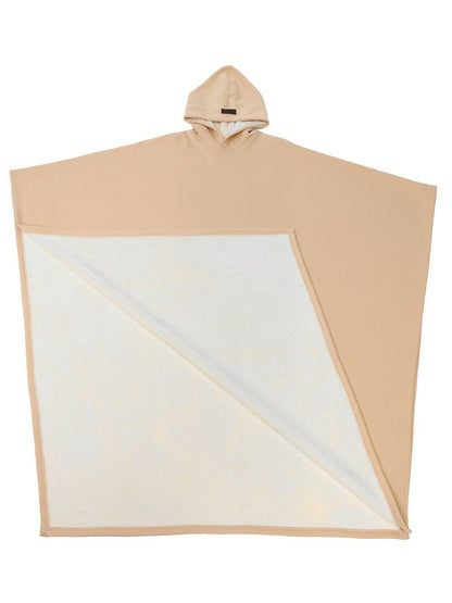 Damen Poncho-Decke mit Kapuze aus Wolle Norvielle