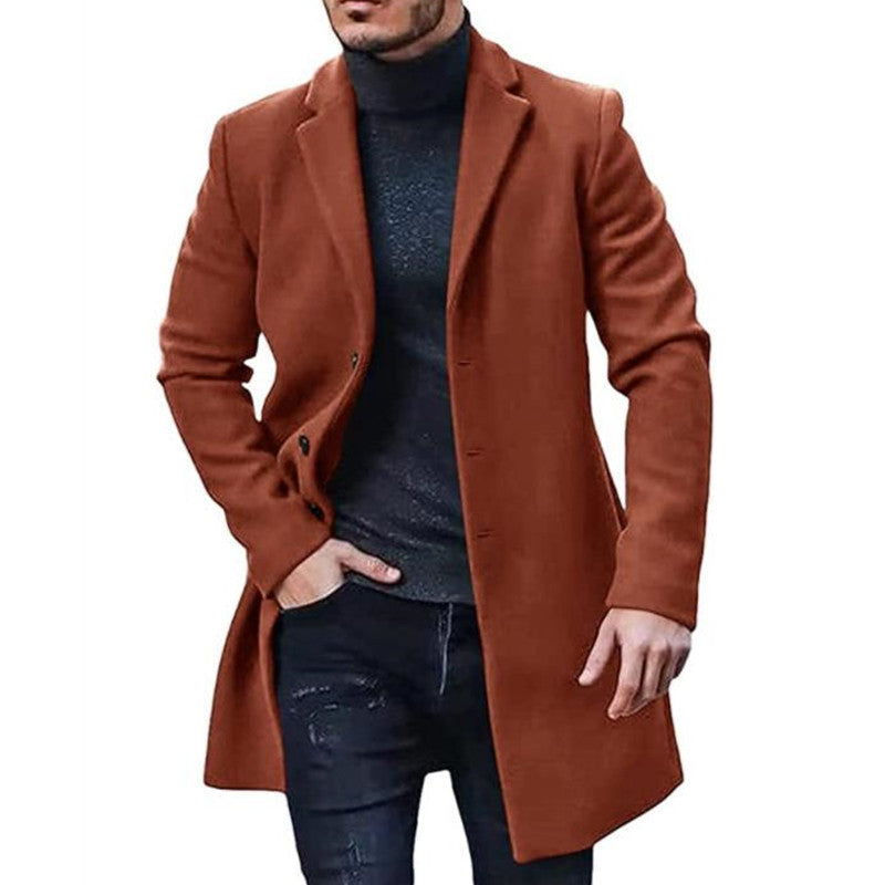 Herren Klassischer Wollmantel Norvielle
