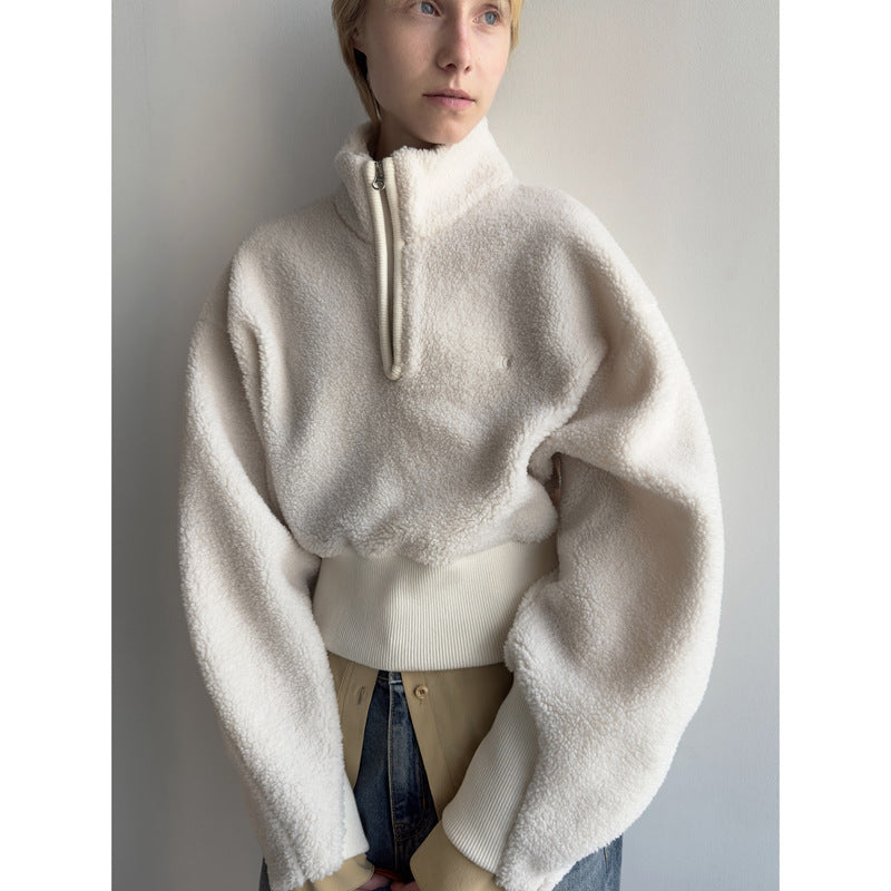 Damen Halbgeschlossener Pullover Kuschelig Norvielle