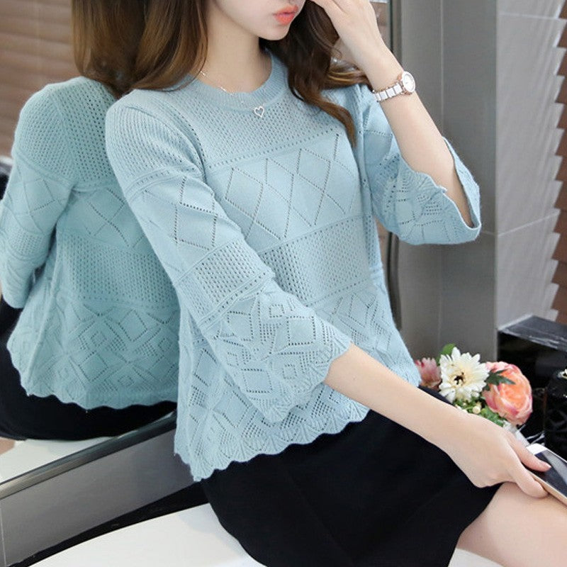 Damen Strickpullover Strukturiertes Muster Norvielle - Norvielle