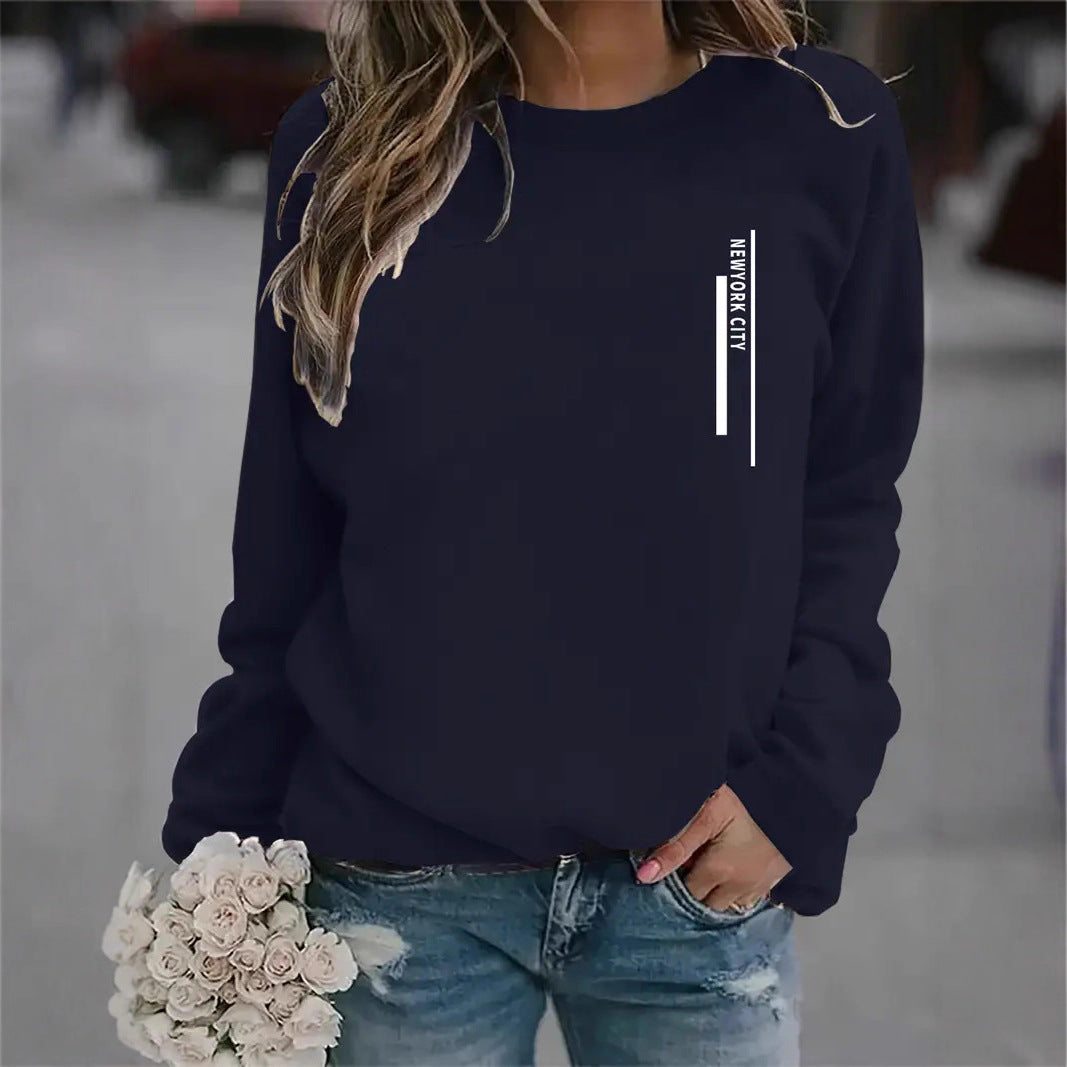 Damen Sweatshirt Städte-Aufdruck Norvielle
