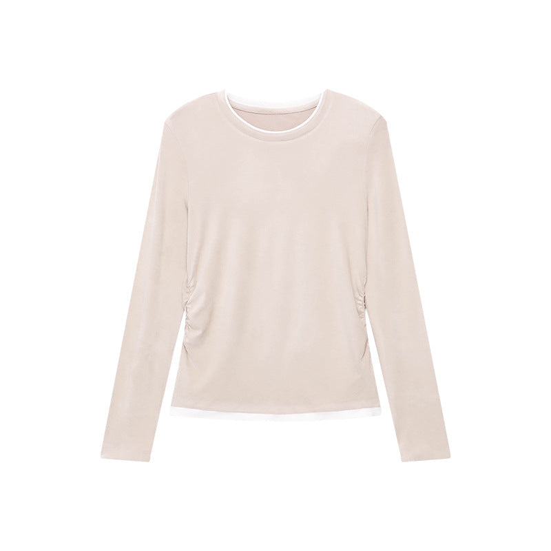 Damen Langarmshirt Baumwolle Lässig Norvielle
