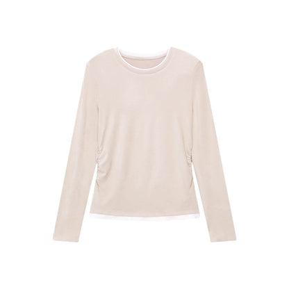 Damen Langarmshirt Baumwolle Lässig Norvielle